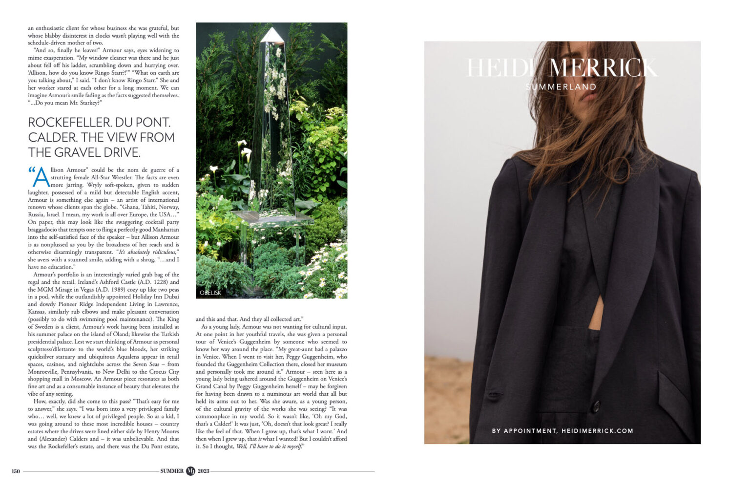 Spread from Montecito Journal