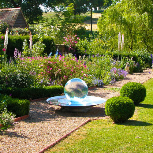Sphere Fountain on Architectural Digest
