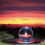 Sphere Fountain at Sunset