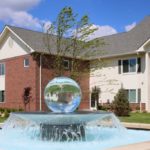 Unique Aqualens Sphere Fountain in Lawrence, Kansas