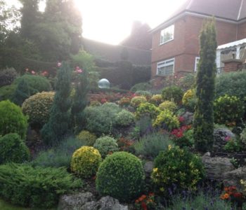 Aqualens Sphere Fountain in Harrow, London Garden