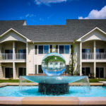 Pioneer Ridge Sphere Fountain Raised on a Pedestal