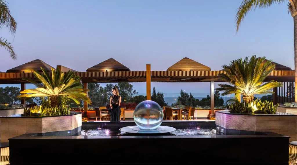 Four Seasons Cyprus Aqualens Sphere Fountain