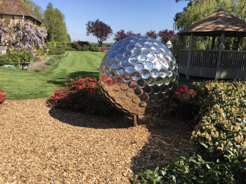 Golf Ball Sculpture Allison Armour Sphere Fountain