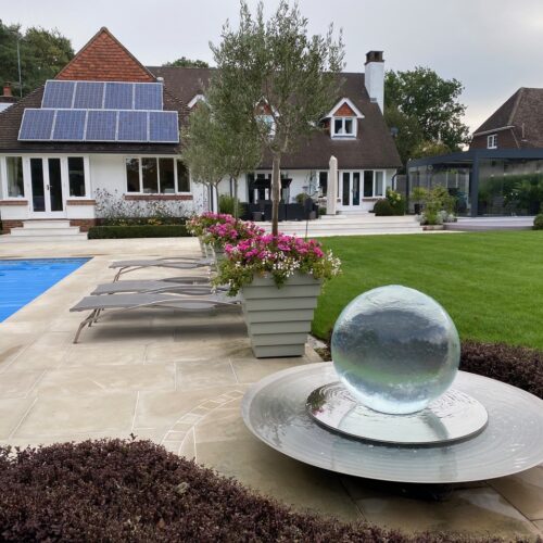 Poolside Sphere Fountain