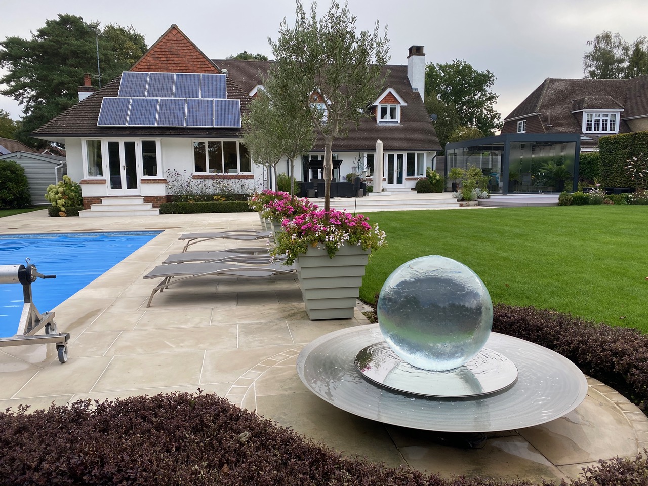 Poolside Sphere Fountain
