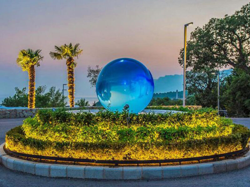 Sphere Fountain at a resort