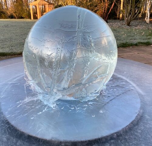 Ice Sculpture Sphere Fountain