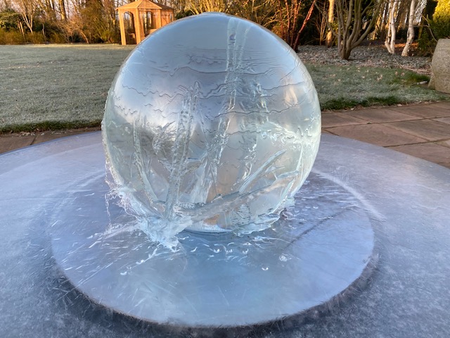 Ice Sculpture Sphere Fountain