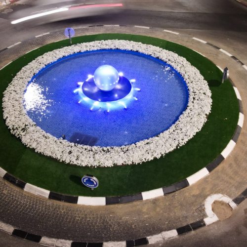 Israel sphere fountain