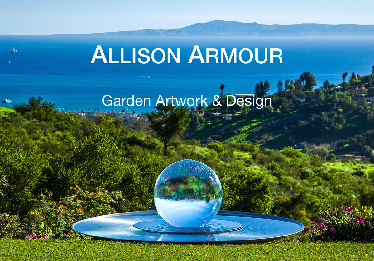 Artwork on hill above coast