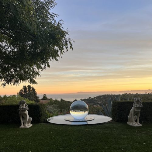 Sphere Fountain Sunset