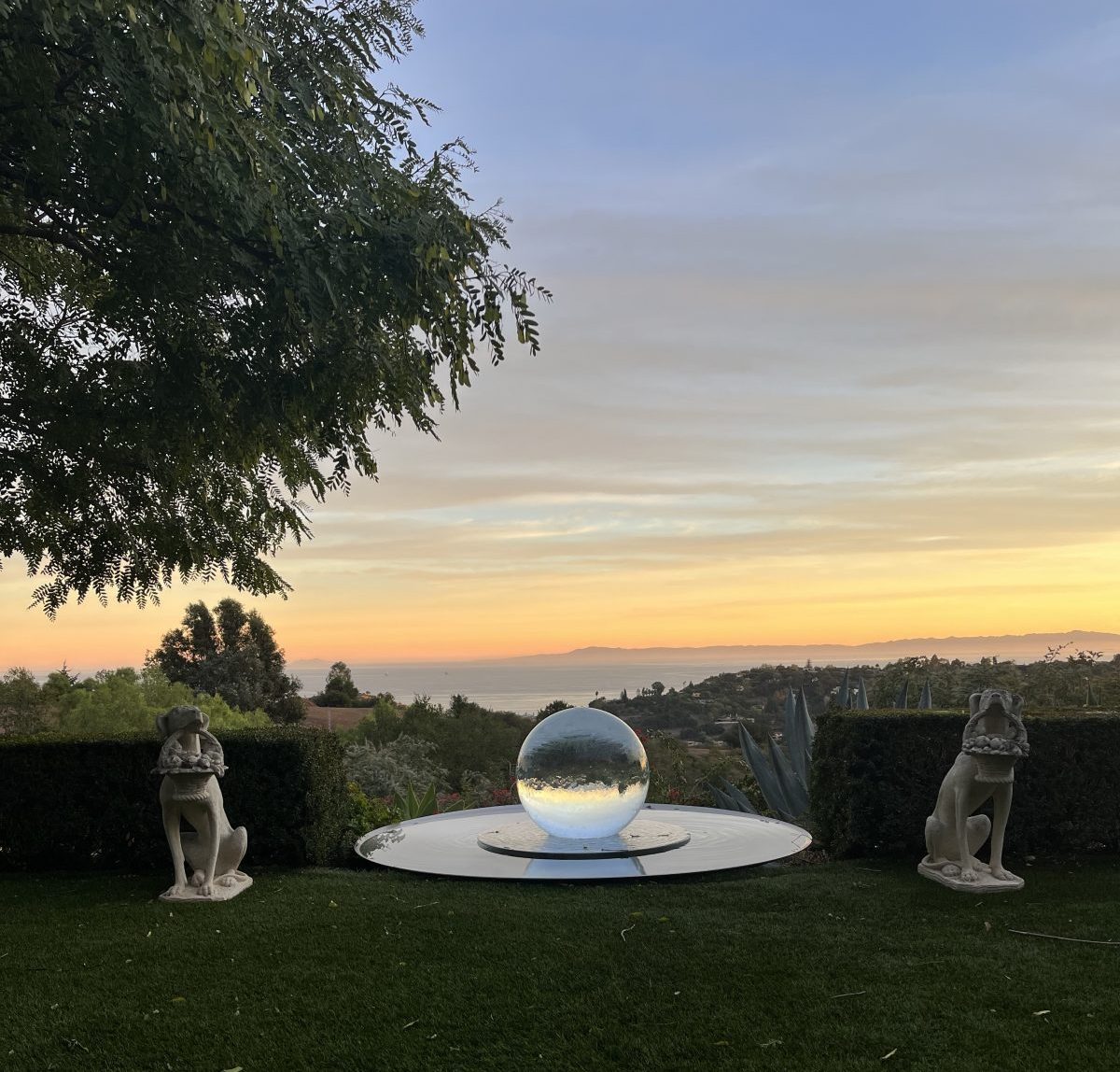 Sphere Fountain Sunset