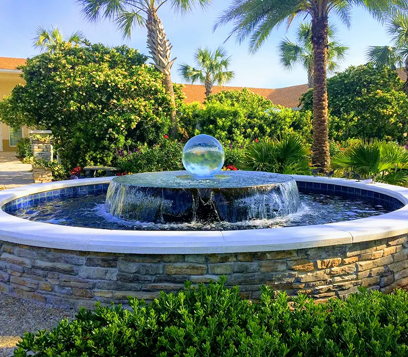 Sphere Fountain with Overflow