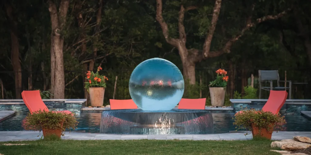 Large Sphere Fountain Pool Centerpiece
