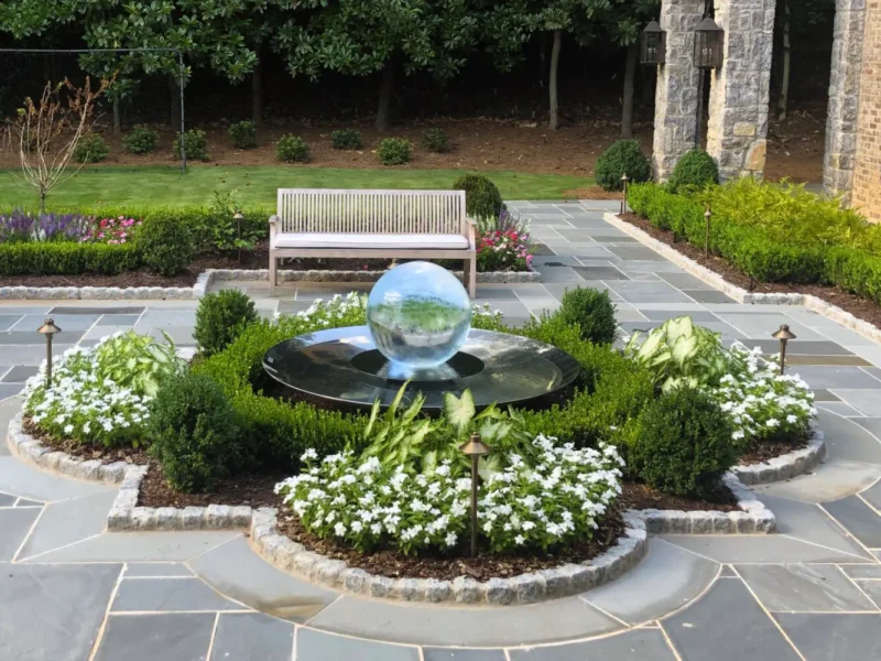 Glass Ball Garden Fountain